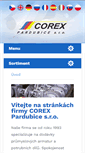 Mobile Screenshot of corex-pardubice.cz