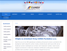 Tablet Screenshot of corex-pardubice.cz